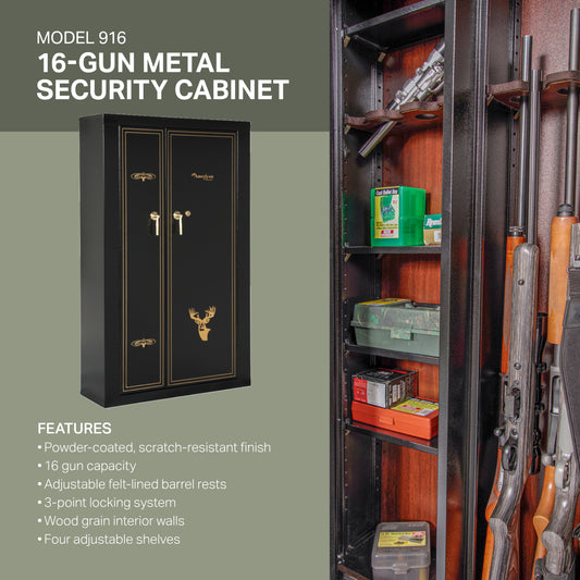 16 Gun Locking Metal Gun Safe