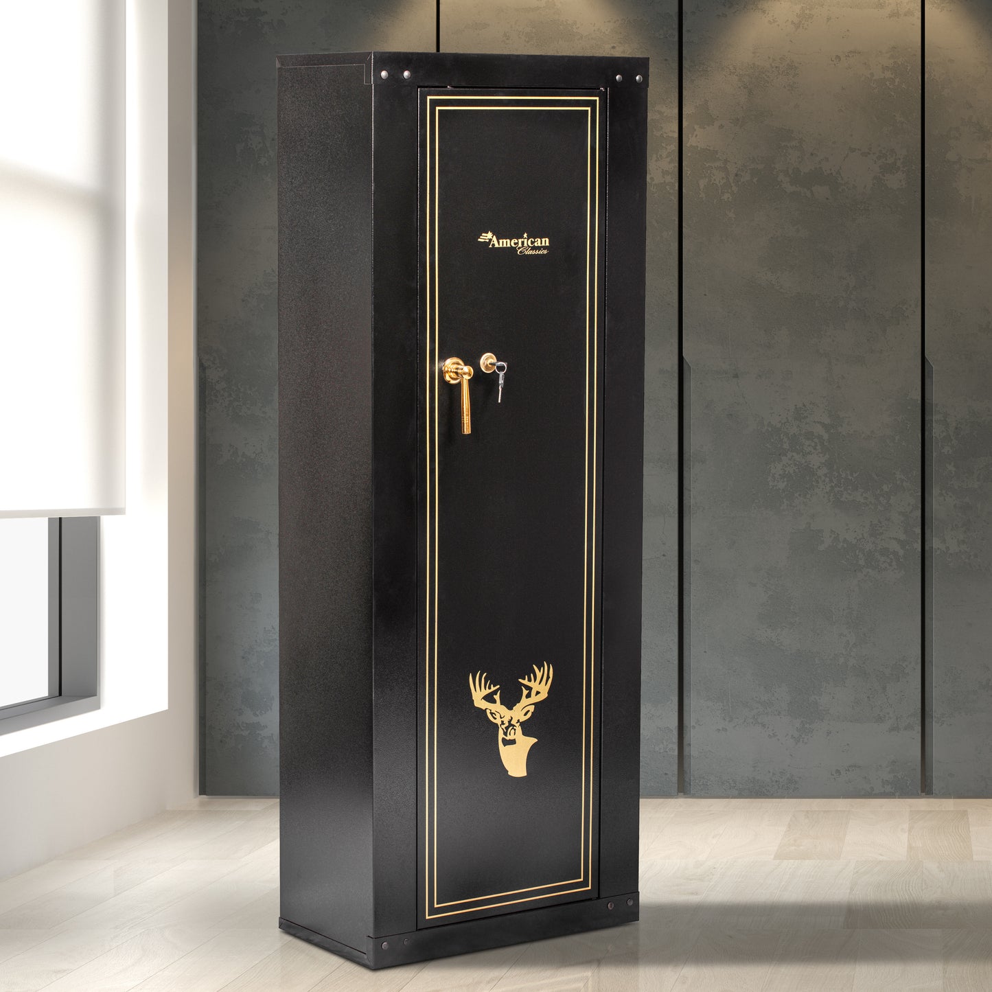 10 Gun Locking Metal Cabinet