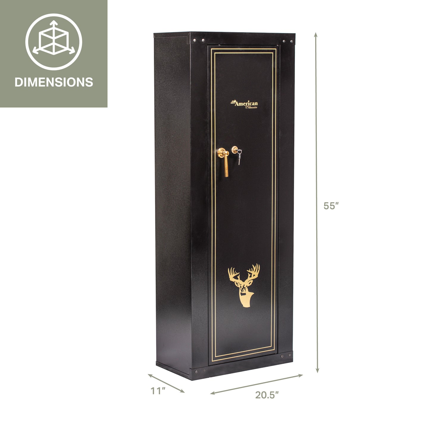 10 Gun Locking Metal Cabinet