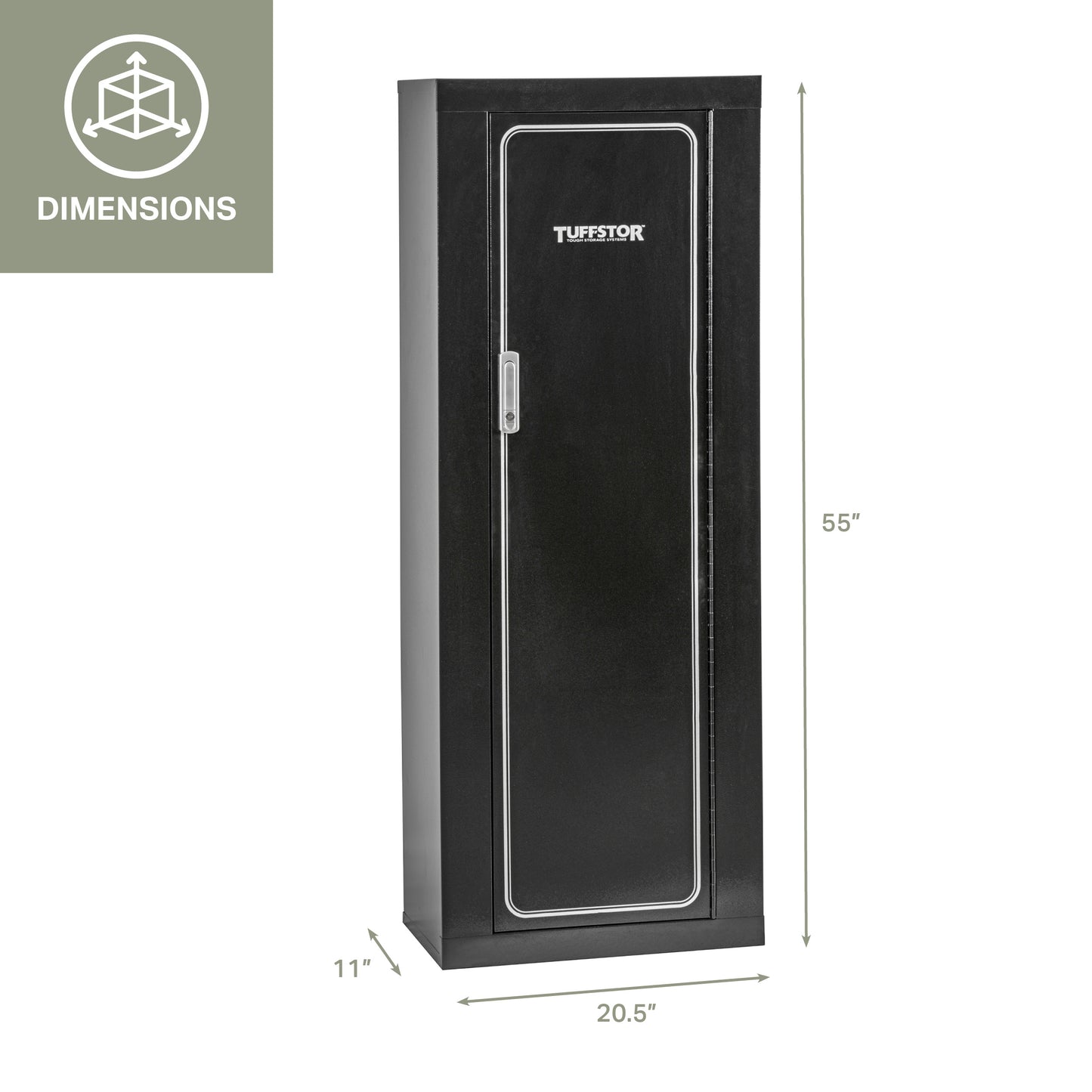 Tuff-Stor 10 Gun Metal Security Locking Gun Cabinet