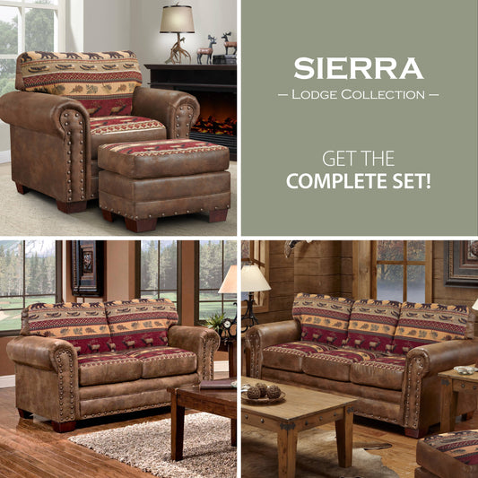 Sierra Lodge 4 Piece Living Room Set